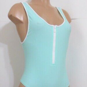 Wicked Weasel Swim One-Piece Zip Front Teal - L